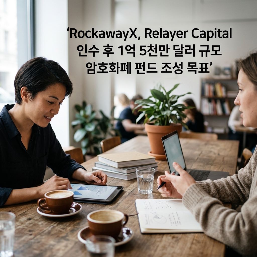 ai thumbnail photography RockawayX Relayer Capital 인수 후 1억 5천만 달러 규모 암호화폐 펀드 조성 목표 1787749030